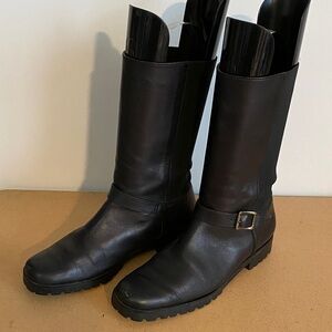 Ralph Lauren Black Leather Boots